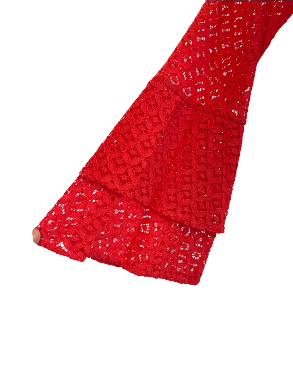 Michael Kors Corral  Lace‎ Mock-Ruffle Neck Blouse